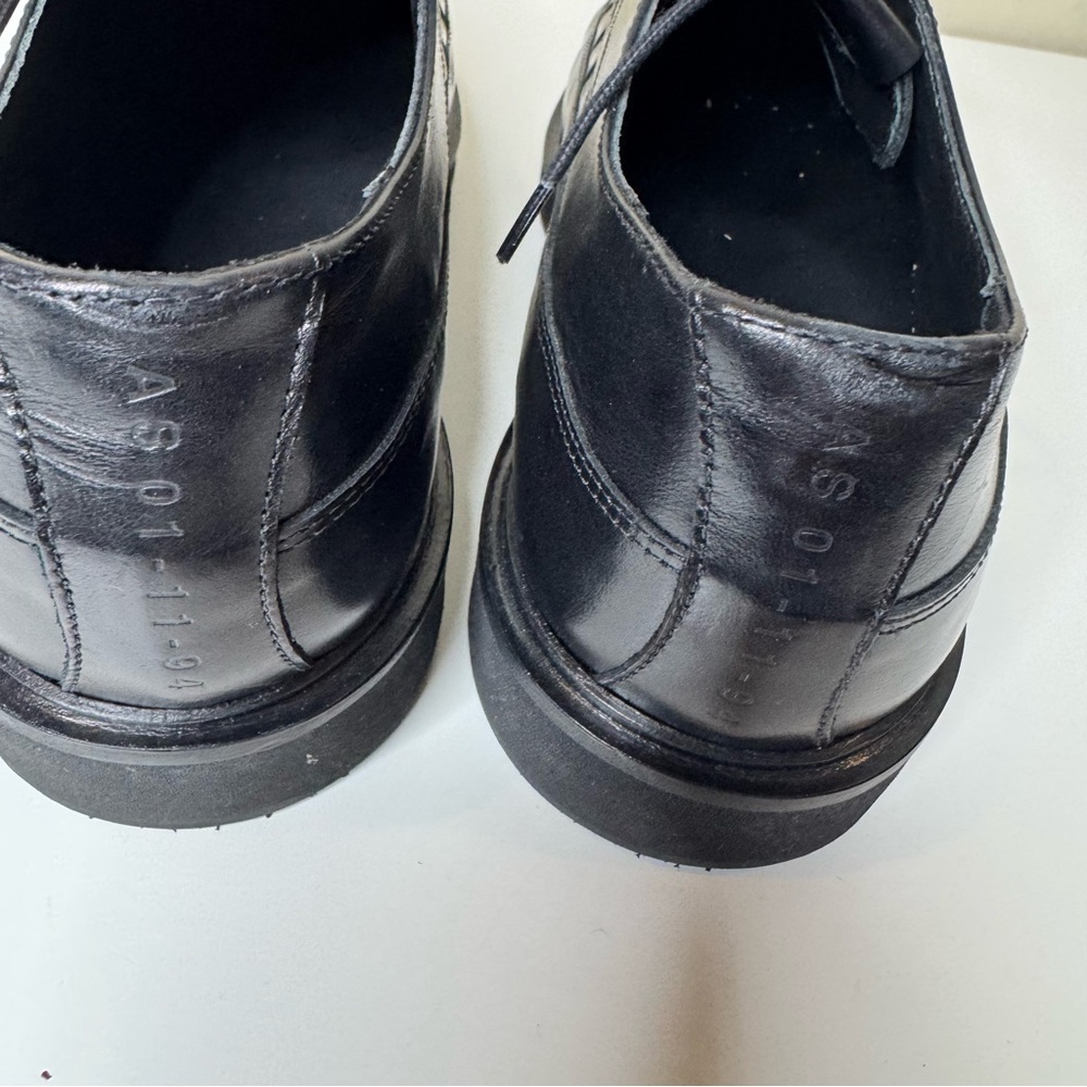 ALL SAINTS Black Topper Pointed Toe Derby Dress Shoes Mens eu 46 NWOT - Picture 8 of 15